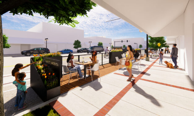 Parklet Placemaking:  From Parking Spaces to Public Places – The Argenta parklet project.